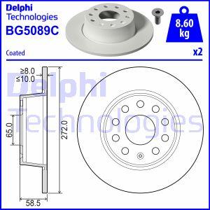 Delphi BG5089C - Bremžu diski www.autospares.lv