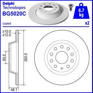Delphi BG5020C - Bremžu diski www.autospares.lv