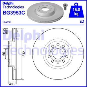 Delphi BG3953C - Bremžu diski www.autospares.lv