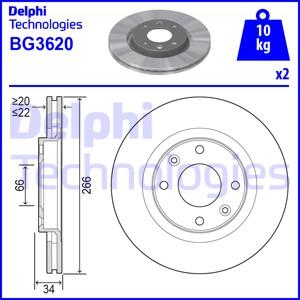 Delphi BG3620 - Bremžu diski www.autospares.lv