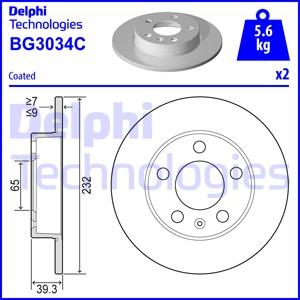 Delphi BG3034C - Bremžu diski www.autospares.lv