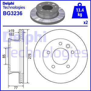 Delphi BG3236 - Bremžu diski www.autospares.lv