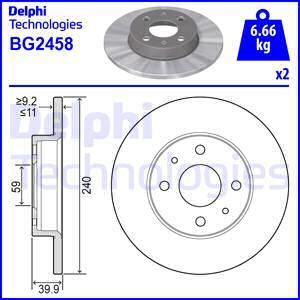 Delphi BG2458 - Bremžu diski www.autospares.lv