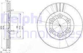 Delphi BG2416 - Bremžu diski www.autospares.lv