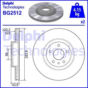 Delphi BG2512 - Bremžu diski www.autospares.lv
