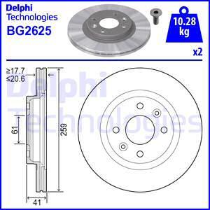Delphi BG2625 - Bremžu diski www.autospares.lv