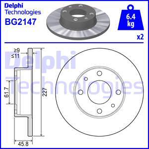 Delphi BG2147 - Bremžu diski www.autospares.lv