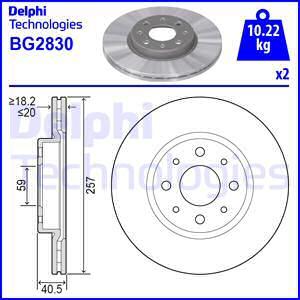 Delphi BG2830 - Bremžu diski www.autospares.lv