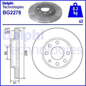 Delphi BG2278 - Bremžu diski www.autospares.lv