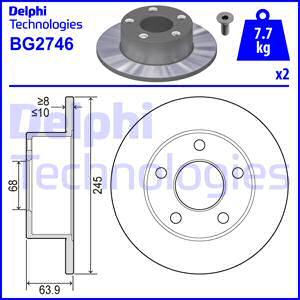 Delphi BG2746 - Bremžu diski www.autospares.lv