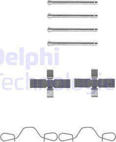 Delphi LX0041 - Piederumu komplekts, Disku bremžu uzlikas www.autospares.lv