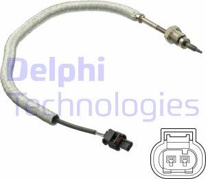 Delphi TS30250 - Devējs, Izplūdes gāzu temperatūra www.autospares.lv