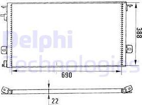 Delphi TSP0225135 - Kondensators, Gaisa kond. sistēma www.autospares.lv