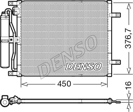 Denso DCN46029 - Kondensators, Gaisa kond. sistēma www.autospares.lv