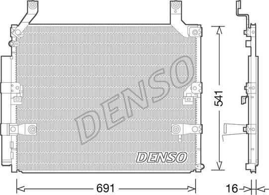 Denso DCN50032 - Kondensators, Gaisa kond. sistēma www.autospares.lv