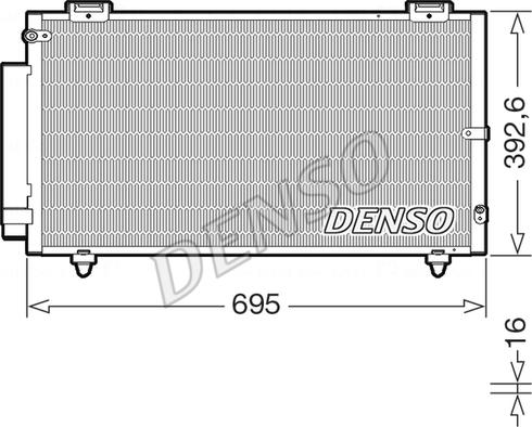 Denso DCN50130 - Kondensators, Gaisa kond. sistēma www.autospares.lv
