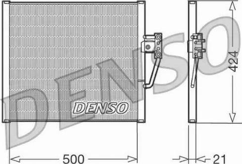 Denso DCN05005 - Kondensators, Gaisa kond. sistēma www.autospares.lv