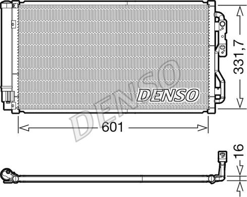 Denso DCN05033 - Kondensators, Gaisa kond. sistēma www.autospares.lv