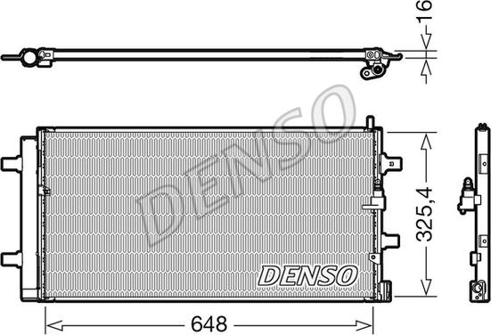 Denso DCN02040 - Kondensators, Gaisa kond. sistēma www.autospares.lv