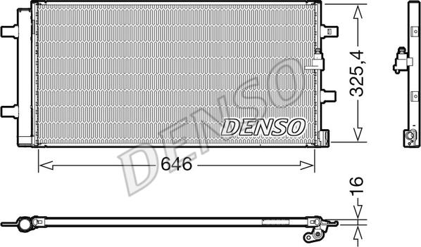Denso DCN02041 - Kondensators, Gaisa kond. sistēma www.autospares.lv