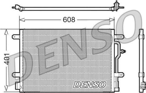 Denso DCN02011 - Kondensators, Gaisa kond. sistēma www.autospares.lv