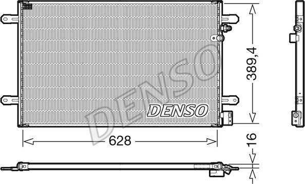 Denso DCN02037 - Kondensators, Gaisa kond. sistēma www.autospares.lv