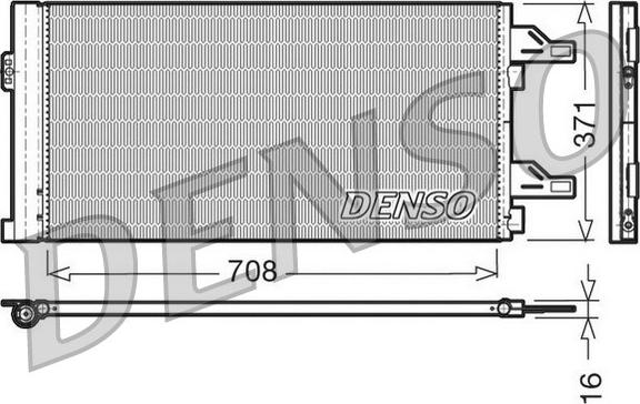 Denso DCN07002 - Kondensators, Gaisa kond. sistēma www.autospares.lv