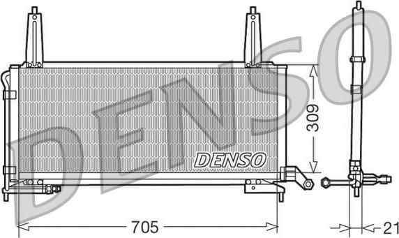 Denso DCN11006 - Kondensators, Gaisa kond. sistēma www.autospares.lv