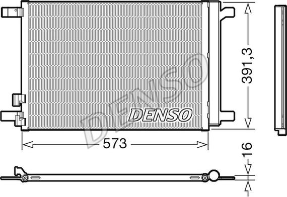 Denso DCN32066 - Kondensators, Gaisa kond. sistēma www.autospares.lv