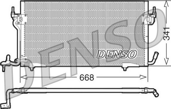 Denso DCN21011 - Kondensators, Gaisa kond. sistēma www.autospares.lv