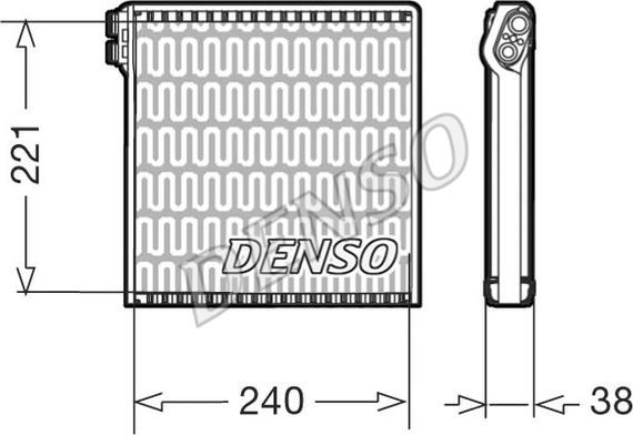Denso DEV09102 - Iztvaikotājs, Gaisa kondicionēšanas sistēma www.autospares.lv