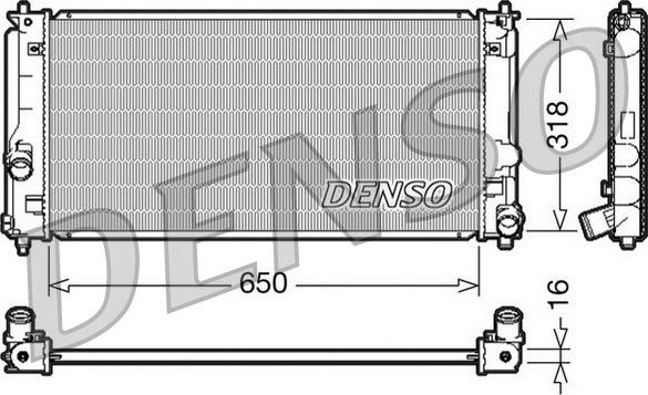 Denso DRM50044 - Radiators, Motora dzesēšanas sistēma www.autospares.lv