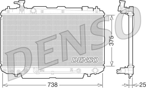 Denso DRM50064 - Radiators, Motora dzesēšanas sistēma www.autospares.lv
