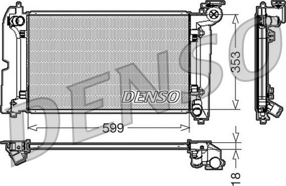 Denso DRM50011 - Radiators, Motora dzesēšanas sistēma www.autospares.lv