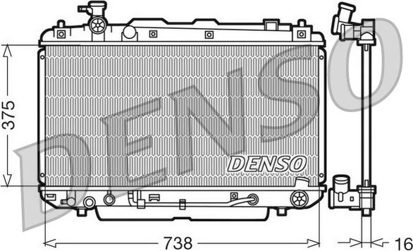 Denso DRM50022 - Radiators, Motora dzesēšanas sistēma www.autospares.lv