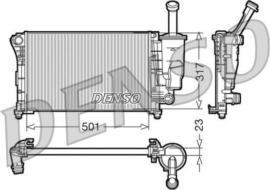 Denso DRM09086 - Radiators, Motora dzesēšanas sistēma www.autospares.lv