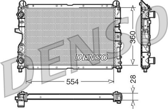 Denso DRM01003 - Radiators, Motora dzesēšanas sistēma www.autospares.lv