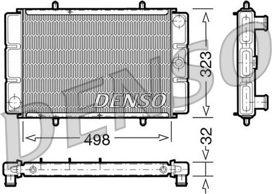Denso DRM03002 - Radiators, Motora dzesēšanas sistēma www.autospares.lv