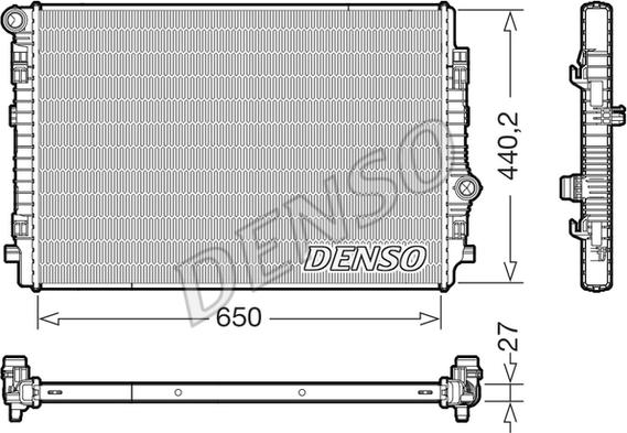 Denso DRM02046 - Radiators, Motora dzesēšanas sistēma www.autospares.lv