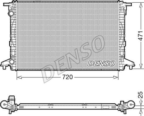 Denso DRM02043 - Radiators, Motora dzesēšanas sistēma www.autospares.lv