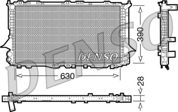 Denso DRM02005 - Radiators, Motora dzesēšanas sistēma www.autospares.lv
