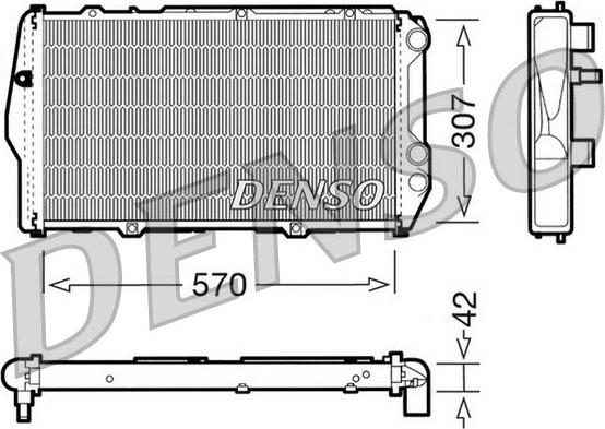 Denso DRM02001 - Radiators, Motora dzesēšanas sistēma www.autospares.lv