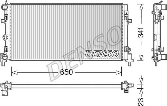 Denso DRM02015 - Radiators, Motora dzesēšanas sistēma www.autospares.lv