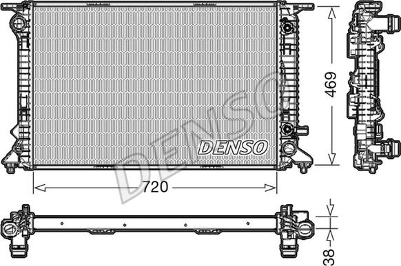 Denso DRM02023 - Radiators, Motora dzesēšanas sistēma www.autospares.lv