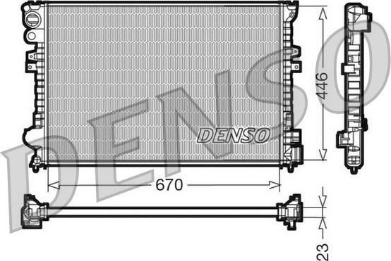 Denso DRM07055 - Radiators, Motora dzesēšanas sistēma www.autospares.lv