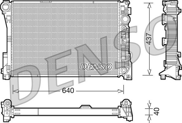 Denso DRM17046 - Radiators, Motora dzesēšanas sistēma www.autospares.lv