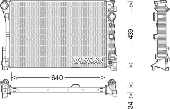 Denso DRM17048 - Radiators, Motora dzesēšanas sistēma www.autospares.lv