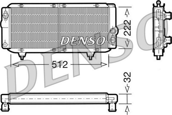 Denso DRM21001 - Radiators, Motora dzesēšanas sistēma www.autospares.lv