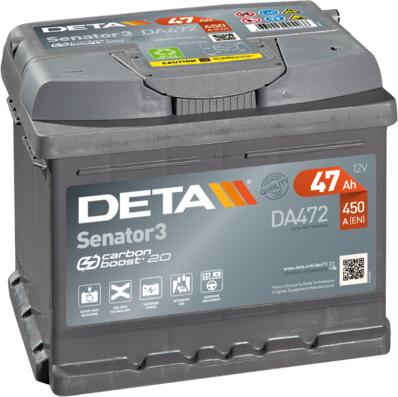 DETA DA472 - Startera akumulatoru baterija www.autospares.lv