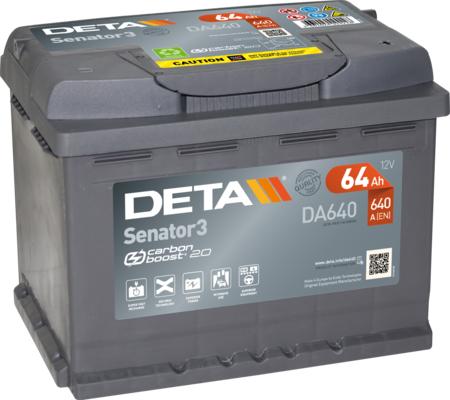 DETA DA640 - Startera akumulatoru baterija www.autospares.lv